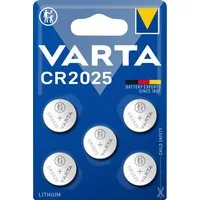 VARTA Varta CR2025 3V Lithium Knopfzelle - 5er Blister Knopfzelle