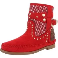 Ital-Design Damen Cowboyboots Boho/Hippie Stiefelette (88843860) Blockabsatz Western- & Bikerboots in Rot
