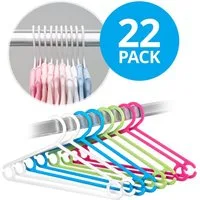 LaLoona Kleiderbügel Bunt, Babykleiderbügel 22 Stück Kinderkleiderbügel für Babys & Kinder
