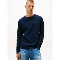 Tommy Jeans Henleyshirt TJM WAFFLE SCRIPT HENLEY Rundhals, slim fit, mit feiner Struktur