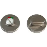 Häusler Onlinehandel GmbH Türbeschlag Edelstahl WC Drehriegel WCR 1 mit Frei Besetzt Anzeige Bad (2 St), Rostfreier Edelstahl Feuchtraum geeignet