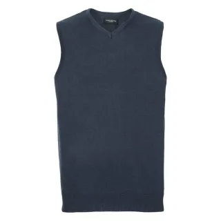Russell Collection - Sweatshirt V-Ausschnitt für Herren Ärmellos (Dunkelblau)