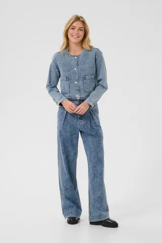 Jacke Baggy fit Washed Blue denim