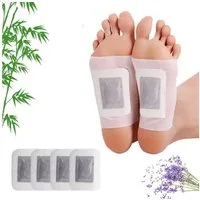 LA CUTE Fußmaske Fußpads mit Bambusessig und Ingwer für Entspannung & Schlaf. Entgiftende Fußpads mit Bambusessig & Ingwer für gesunden Schlaf., 10-tlg., Fußpads mit Ingwer und Bambusessig für Entspannung & Schlaf.