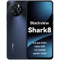 blackview Shark8 64MP,5000mAh,33W,AI Smartphone (6.8 Zoll, 64 MP Kamera, 2.4K Display, 64+13 MP, Helio G99, Dual 4G, NFC/Face ID, 120Hz, 6.78)