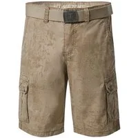 TIMEZONE Cargoshorts Moderne Casual Shorts mit Gürtel für Herren (1-tlg) Baumwolle Normal Fit Kariert atmungsaktiv Reißverschluss