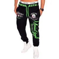 Jaylvis Jogginghose Herren Trainingshose Sport Hose Camouflage Uni Marine Royal Elastikbund mit Tunnelzug
