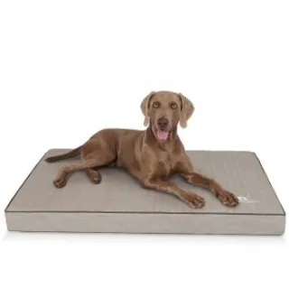 Knuffelwuff orthopädische Hundematte Palomino aus laser-gestepptem Kunstleder grau XXXL