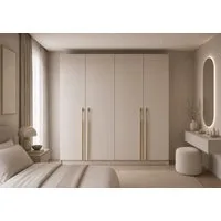 MOEBLO Drehtürenschrank Glamy 4D (Moderner 4-türiger Kleiderschrank mit viel Stauraum, Einlegeböden – Ideal für Schlafzimmer, Ankleidezimmer oder Jugendzimmer, Schrank Garderobe Drehtürenschrank) (BxHxT): 200 cm x 210 cm x 57 cm
