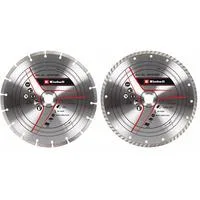 Turbo-Diamant-Trennscheibe, Ø 230 x 22,23 x 1,8mm, 2er-Set für Winkelschleifer