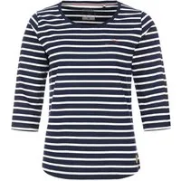 modAS 3/4-Arm-Shirt Damen 45902 Bretonisches Shirt 3/4-Arm Rundhals Ringelshirt Baumwolle Streifenshirt atmungsaktiv & hautfreundlich, Maritimer Tragekomfort