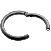 Paletti Single-Creole Segmentring Scharnier Klicker Piercing Schwarz farbe Tragus Helix