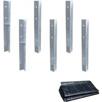Wickey Spielturm-Erweiterung VERSCHIEDENE Zubehörpakete – SolidLock Winkelanker & Vlies, (KOMPLETTSET: SolidLock Ankersets + Unkrautschutzvlies, 6 St., Grundlage für 10 Jahre Garantie von Wickey), Original-Anker für Wickey Spielgeräte aus verzinktem 