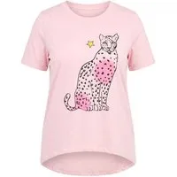 MIAMODA T-Shirt T-Shirt A-Linie Leopard Halbarm