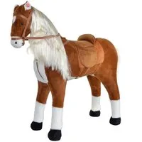 Pink Papaya Stehpferd Spielpferd für Kinder zum Reiten 105 cm, Pferd zum Reiten für Kinder