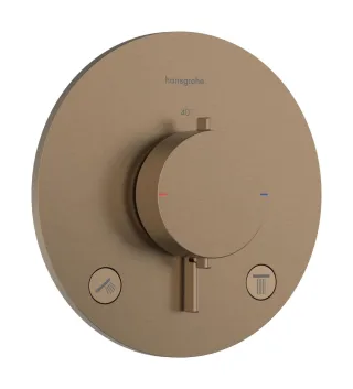 Hansgrohe Thermostat Unterputz Ecostat Comfort S Fertigset 2 Verbraucher brushed bronze , 33715140 33715140