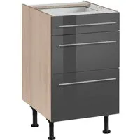 OPTIFIT Unterschrank Bern 50 cm breit, mit Schubkasten und 2 Auszügen, höhenverstellbare Füße