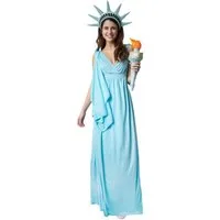 dressforfun Kostüm Frauenkostüm Göttin der Freiheit, Ärmelloses Gewand im antiken Stil