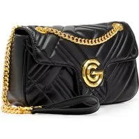 GABRIELLA G By Gabriella Gucci Umhängetasche CINDY, Damen Umhängetasche, Handtasche, Tragetasche mit Logoverzierung