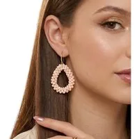 NEXORA Perlenohrringe Perlenohrringe Damen Boho Statement Tropfen Ohrringe (Paar, Paar), Perlenoptik, Tropfenform, goldfarbene Ohrhaken, leicht, elegant