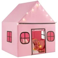 KOMFOTTEU Spielzelt Kinderspielzelt mit Matte und Sternlichtern