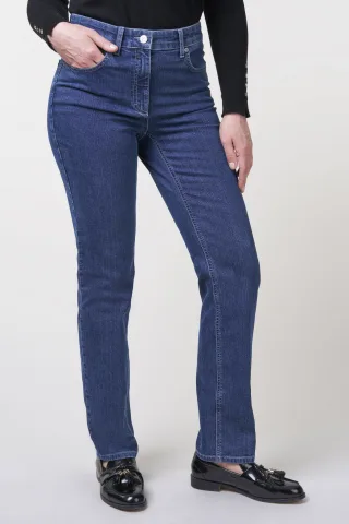 Kora Denim Klassiker Gerade Jeans | Steinblau