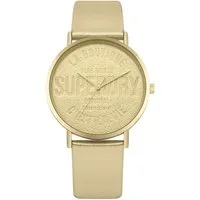 Superdry Quarzuhr Superdry Damen Analog Quarz Uhr mit Leder Armband SYL251G, Superdry Damen Analog Quarz Uhr mit Leder Armband SYL251G