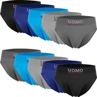 emeco Slip 5er Herren Slips Unterhosen Microfaser Unterwäsche Slip 9952 mehrfarbi