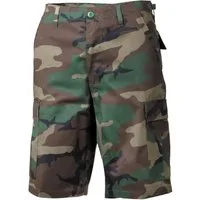 MFH Outdoorhose US Bermuda, BDU, woodland, mit Seitentaschen