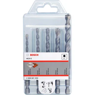 Bosch HEX-5 Betonbohrerset 5-tlg 4/5/6/8/1 - 2608841654