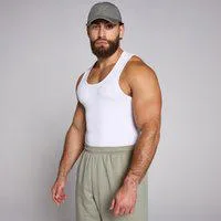 MP Men's Lift Ribbed Muscle Fit Tank - White - XL