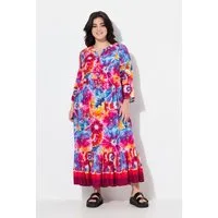 Angel of Style Jerseykleid Maxikleid A-Linie Batikprint Volants