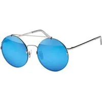 BEZLIT Eyewear Pilotenbrille Rundglas Designer Damen Sonnenbrille (1-St) mit verspiegelten, schwarz, balu-grün und blauen Linsen