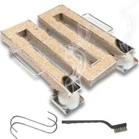 riijk Räucherbox Räucherschnecke Kaltrauchgenerator Edelstahl Cold Smoke (Rauchgenerator Set) Smoker, Haken, Bürste Kaltraucherzeuger für professionelles Kalträuchern zu Hause.