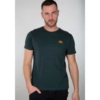 Alpha Industries Rundhalsshirt BASIC T SMALL LOGO Baumwolle, regular fit