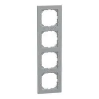 Rahmen vierfach, Typ MEG4040-3660, aus Thermoplast, matt, Schutzart IP20, Klemmbefestigung aluminium, Retail