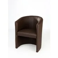 Kamil Cocktailsessel Design Sessel Clubsessel Loungesessel Farbe braun Kunstleder Neu (1 Set, 1-St., 1 Sessel), Lieferung kommt Aufgebaut