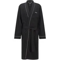 BOSS Herrenbademantel Kimono BM, Baumwolle, Taillengürtel, Morgenmantel aus Baumwolle