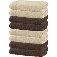 Erwin Müller Handtuch Set Handtuch "Heidelberg" 8er-Pack, Frottier, Walk-Frottier Uni