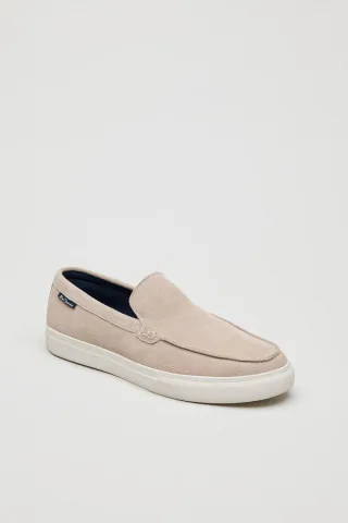 Ben Sherman Almer Wildleder Herren Slipper in Steinfarbe