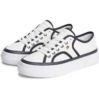 Tommy Hilfiger PLATFORM VULC SNEAKER PIPING Plateausneaker Freizeitschuh, Halbschuh, Schnürschuh mit Kontrast-Paspellierung