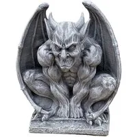 Stone and Style Gartenfigur Frostfeste Steinfigur Gargoyle mit Flügeln