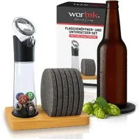 wortek Flaschenöffner Getränkeöffner mit Auffangbehälter Bieröffner (Set, 2-tlg., Flaschenöffner mit Kronkorken Sammler), Geschenk für Männer und Bierliebhaber Biergeschenk