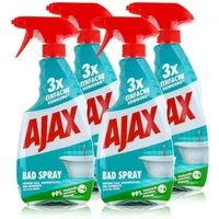 AJAX Ajax Bad Spray Badreiniger 500ml - Entfernt Kalk & Seifenreste (4er Pa Badreiniger