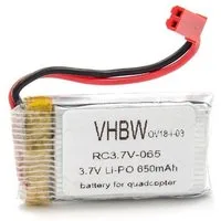 vhbw Akku für Modellbau / Modellbau Drohne (650 mAh, 3,7 V, Li-Ion) Drohnen-Akku Akku Li-Ion 650 mAh (3,7 V, 1 St), Leistungsfähiger Austausch-Akku für Drohne, Wiederaufladbar, Jede