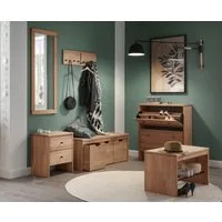 Home affaire Schuhbank Dura Schuhbank incl. Schubladen funktionell und stabil, Massivholz, Skandinavisches Design, Robust, stabil, FSC zertifiziert