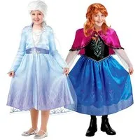 Rubie´s Prinzessin-Kostüm Die Eiskönigin Anna und Elsa Kostümbox mit 2 Perüc, Bezaubernde Anna und Elsa Die Eiskönigin Verkleidungskiste mit zwei K