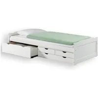 IDIMEX Funktionsbett ANDREA, Bett mit Stauraum Kinderbett Gästebett 4 Schubladen Bett 90x200 cm