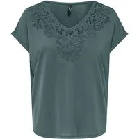 ONLY V-Shirt ONLFREE S/S CROCHET TOP CS JRS Materialmix, regular fit