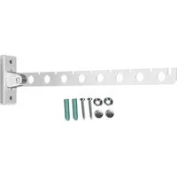 Intirilife Kleiderhaken, (2-St), 2x klappbare Kleiderstange Kleiderbügelhalter in Silber 30cm Länge